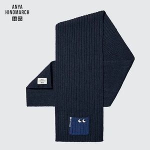 Anya Hindmarch x Uniqlo Navy Scarf